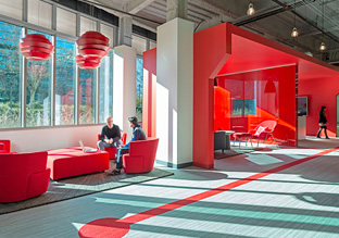 红色动力：加州Comcast创新研发中心设计