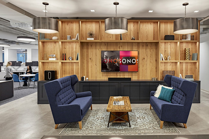 音乐之旅 音响品牌Sonos波士顿办公设计欣赏