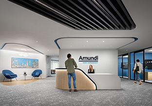 高级灰与静谧蓝 资产管理公司Amundi波士顿总部变革重塑设计欣赏