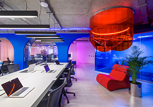 未来科幻 RoseBlue宇宙深蓝色办公环境设计欣赏